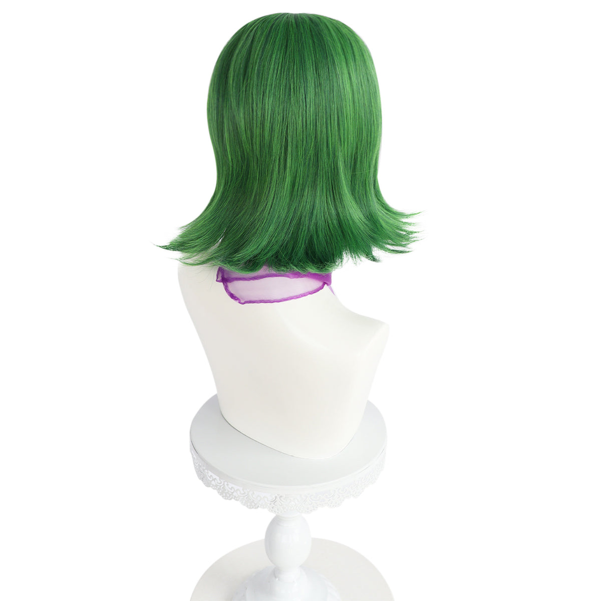 Green Cosplay Wig with Purple Scarf for Brain Agents