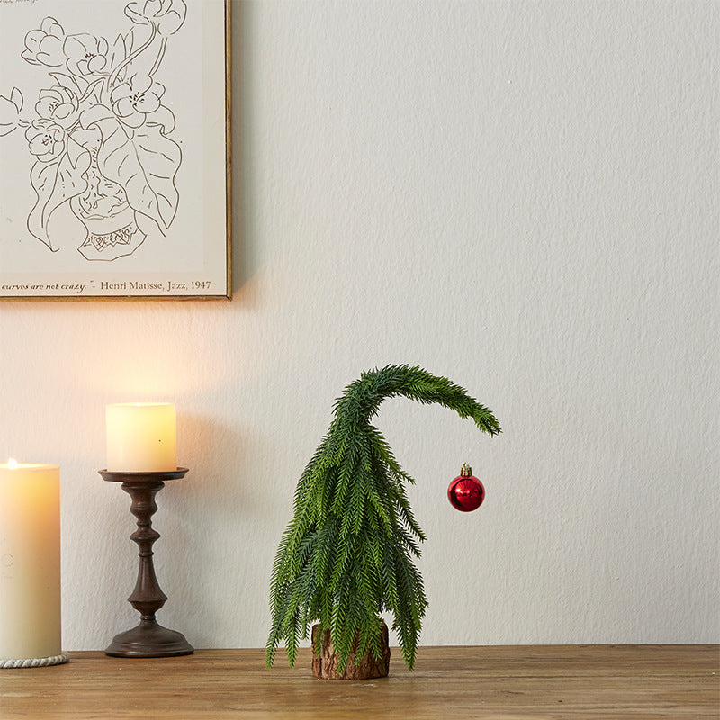 Crooked Neck Christmas Tree for Small-Space Holiday Cheer