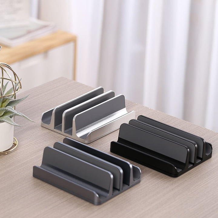 Aluminum Vertical Laptop Stand with Three Upright Slots