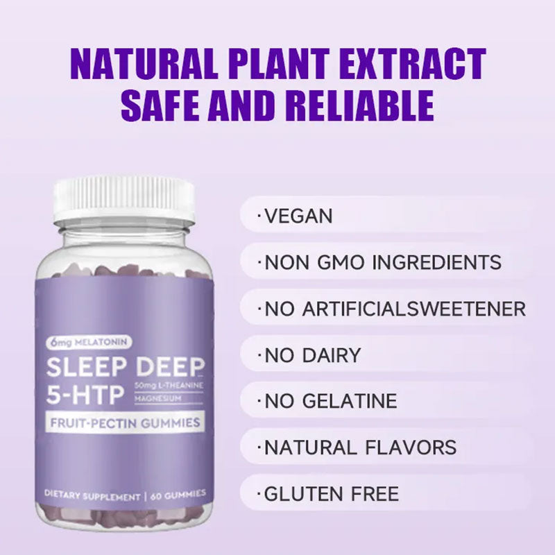 Sleep Gummy Supplement — Melatonin, 5‑HTP & L‑Theanine