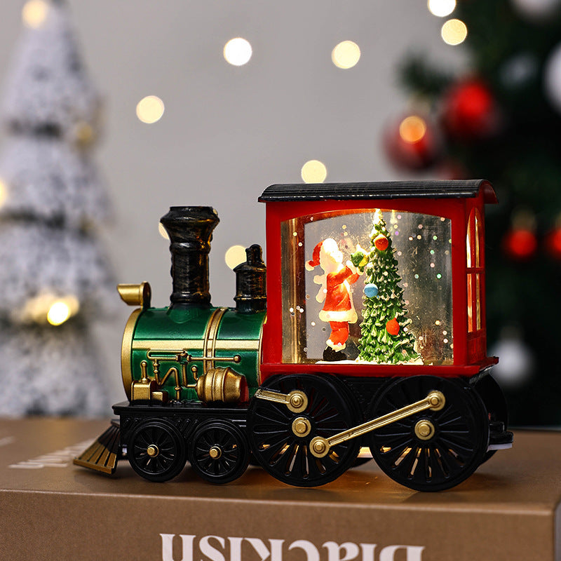 Christmas Train Ornament Night Light for Cozy Decor