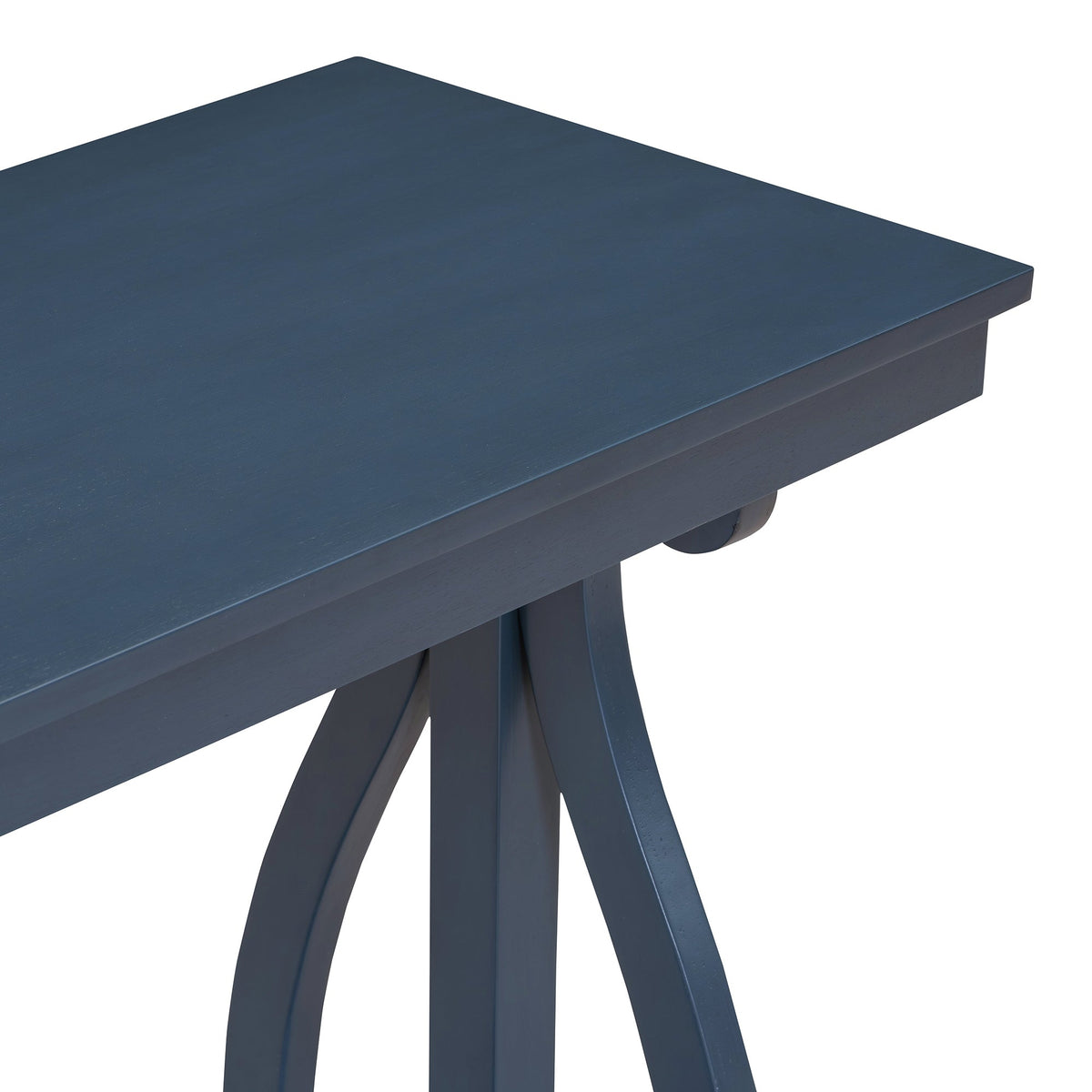 48-Inch Navy Farmhouse Console Table with Open Shelf