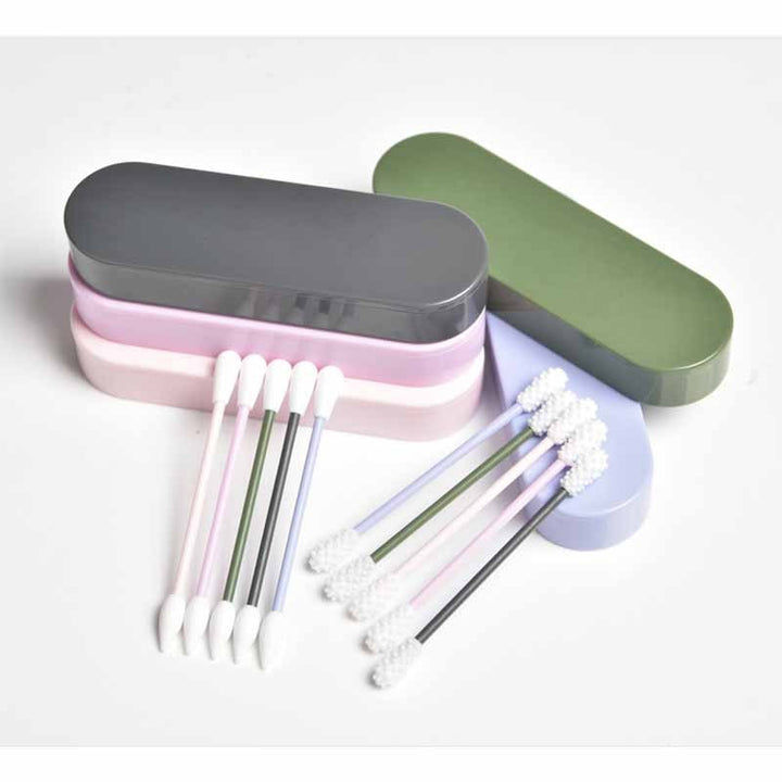 Reusable Silicone Swab Kit — 5 Ear & Makeup Cleaning Tools