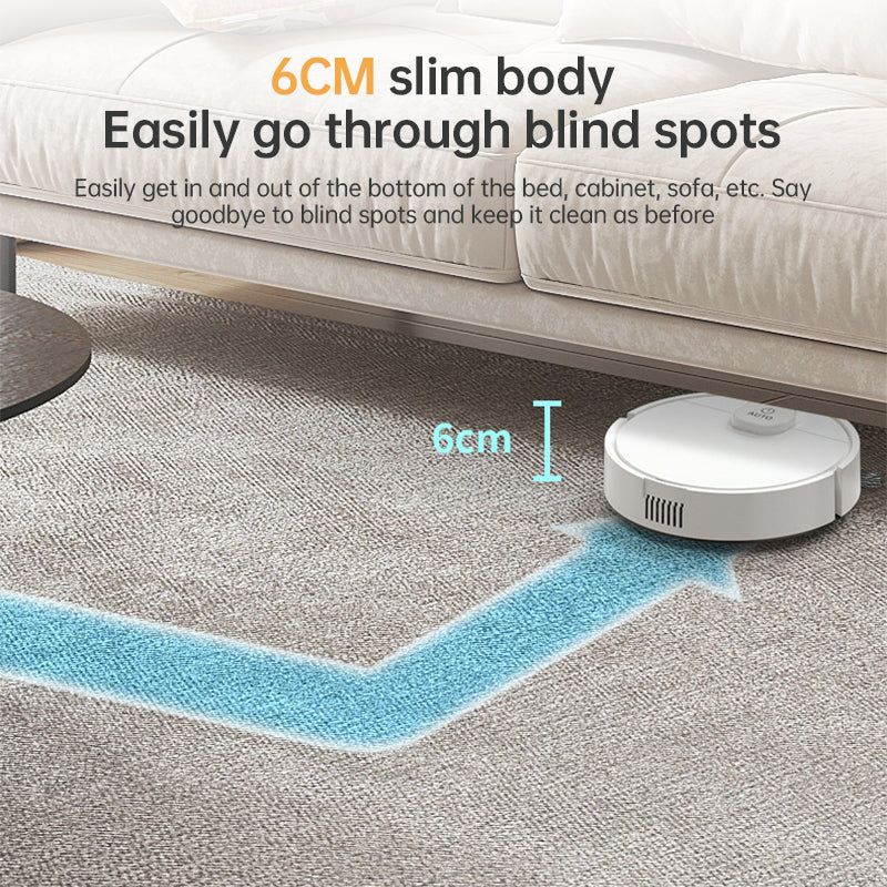 3-in-1 Robot Vacuum: 1000Pa Auto-Clean for Pet Hair