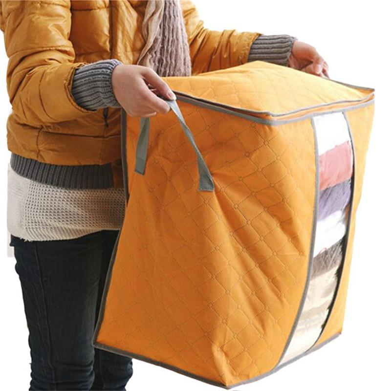 Quilted Under Bed Storage Bag With Clear Front Window