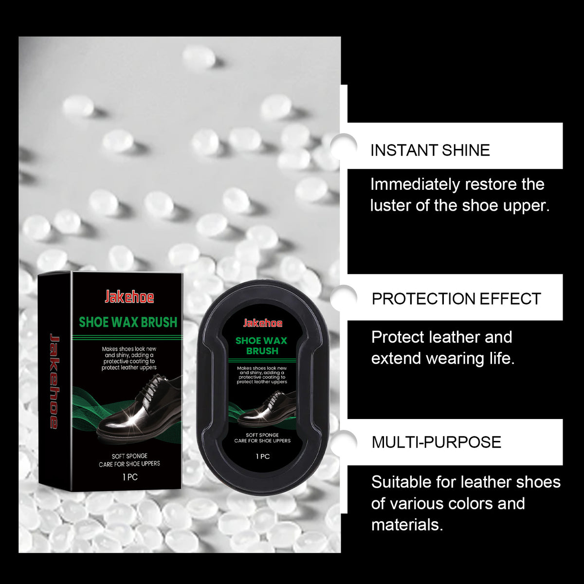 Portable Shoe Polish Sponge for Leather Shine & Protection