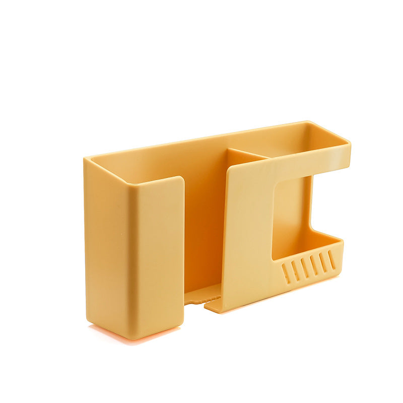 No-Drill Wall Phone Holder and Remote Storage Organizer