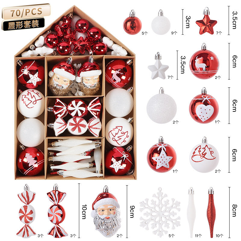 70-Piece Christmas Ornament Set for a Full Tree Display
