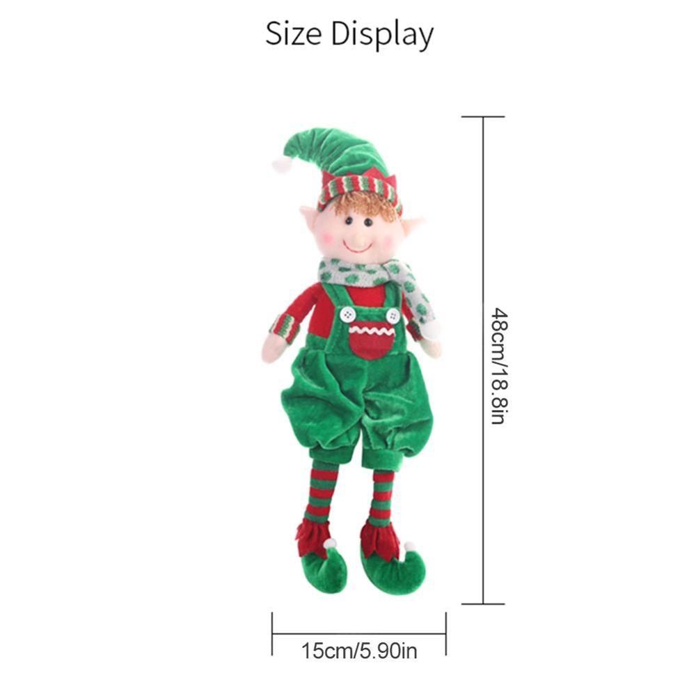 48cm Christmas Elf Doll Hanging Plush Holiday Decor