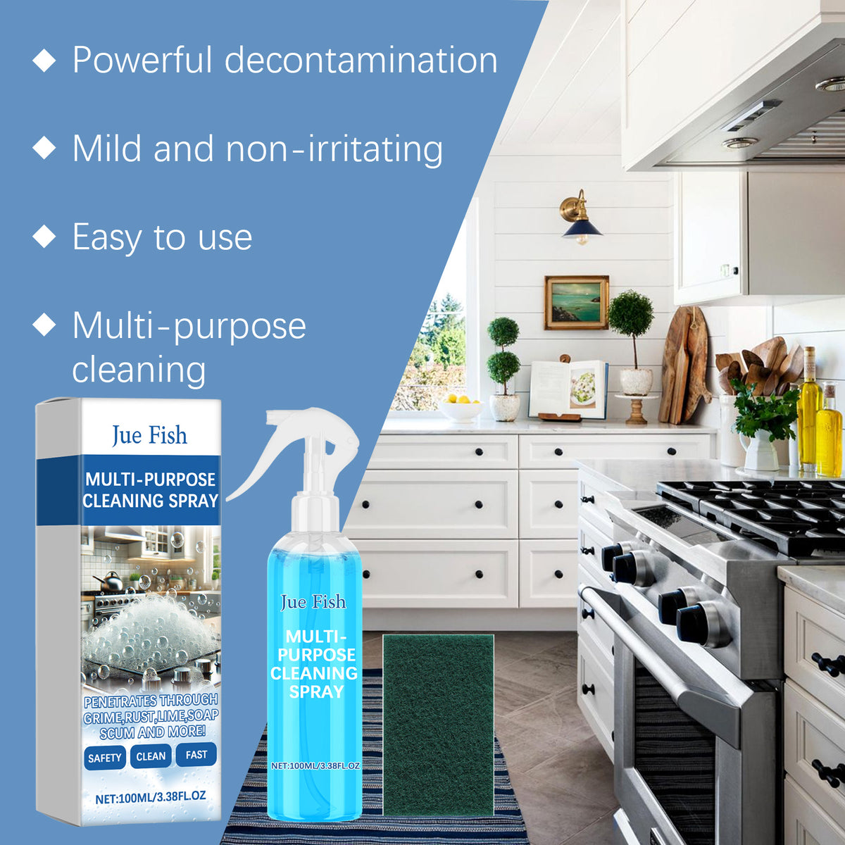 Multi-Purpose Foam Cleaner for Grime & Soap Scum Removal