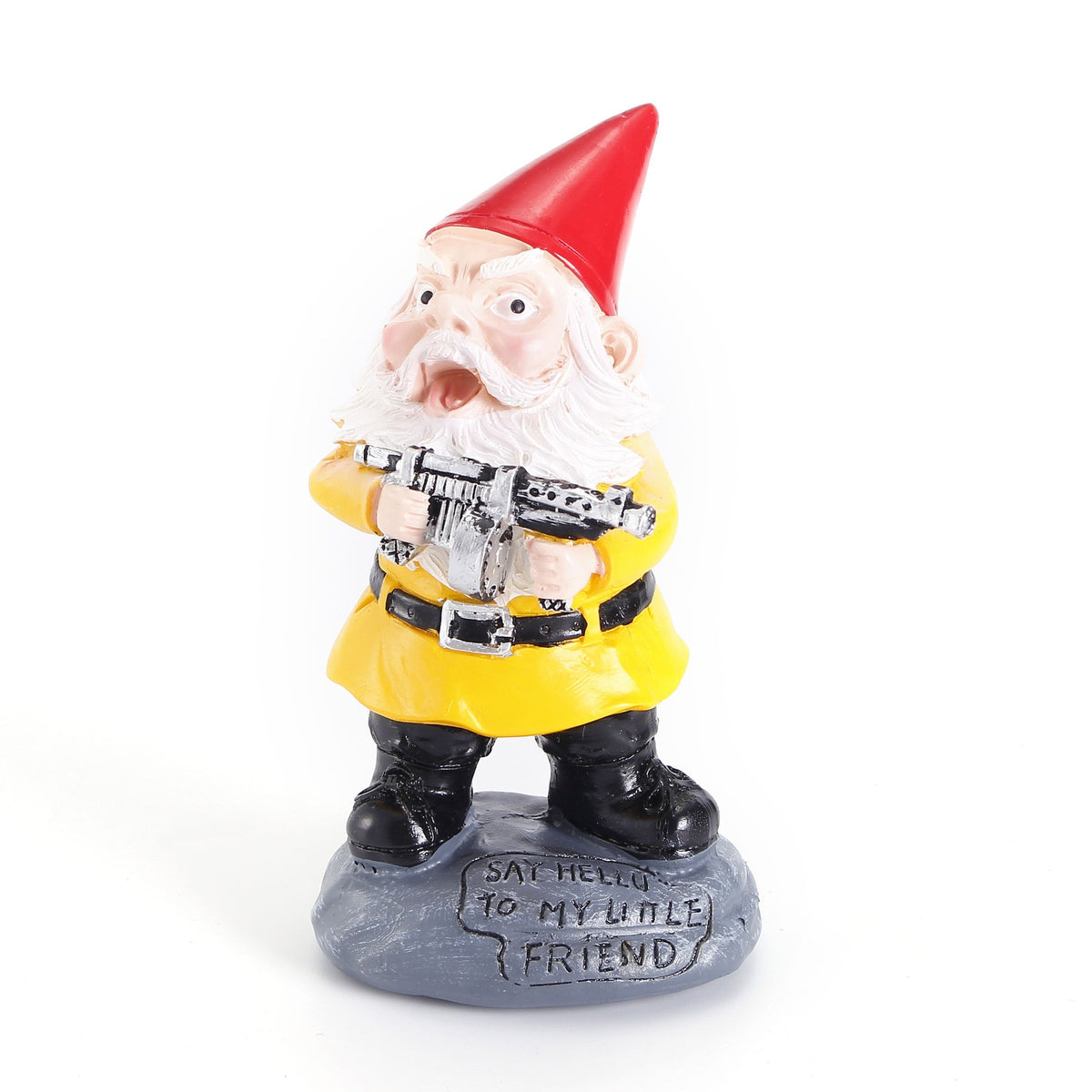 Funny Garden Gnome Statues with Gun Figurine Decor