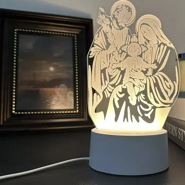 Holy Family 3D Acrylic Night Light for Bedroom Decor