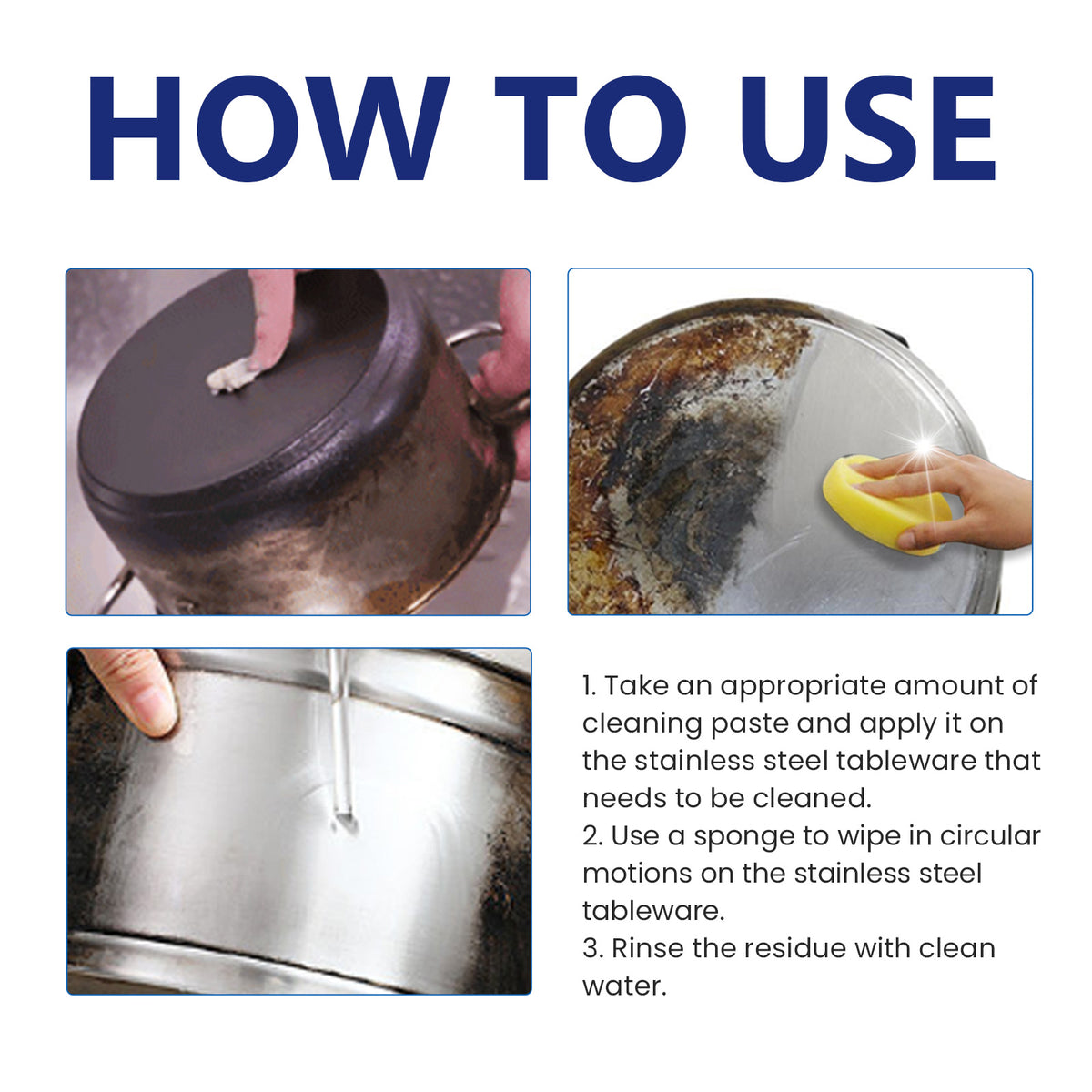 Stainless Steel Cleaning Cream For Stubborn Stains