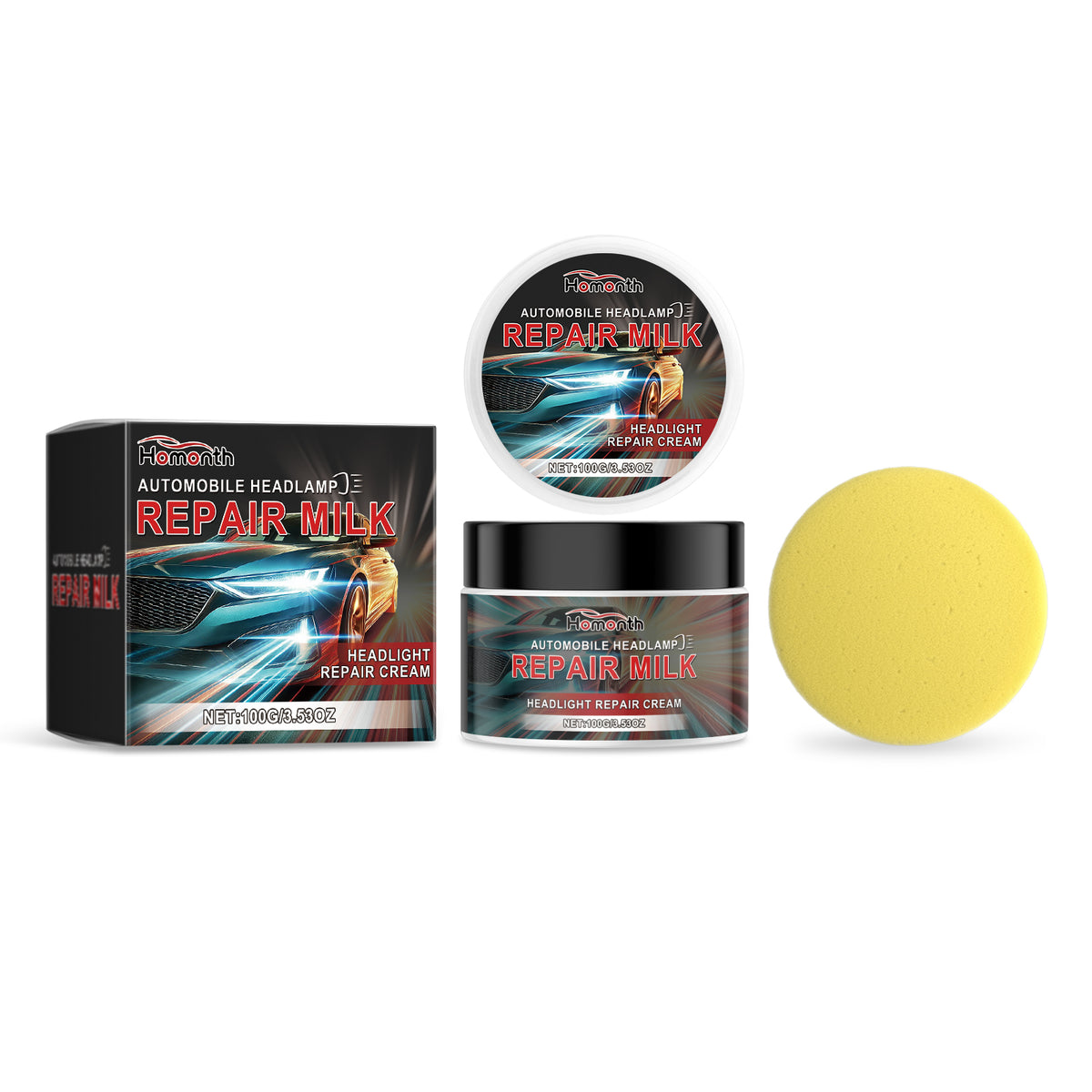 Car Headlight Restoration Kit for Cloudy Lens Clarity