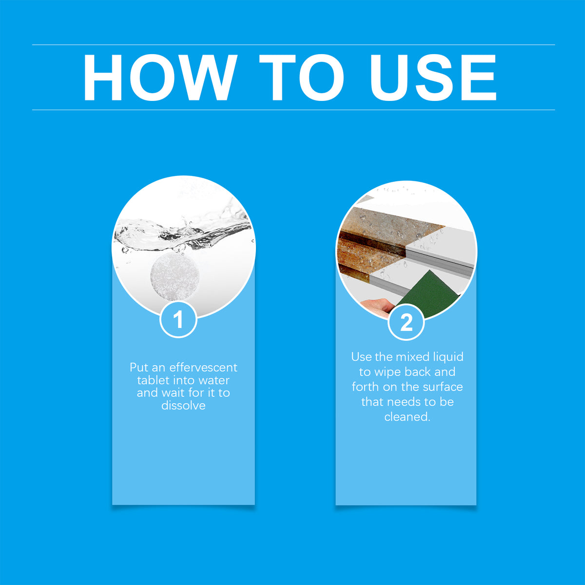 Rust Remover Tablets for Metal Surface Deep Cleaning