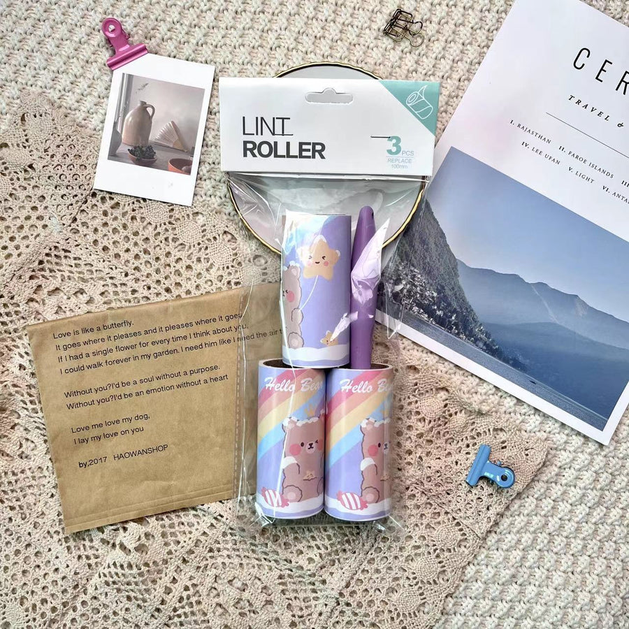 Cartoon Lint Roller — Cute Tearable Pet Hair Remover
