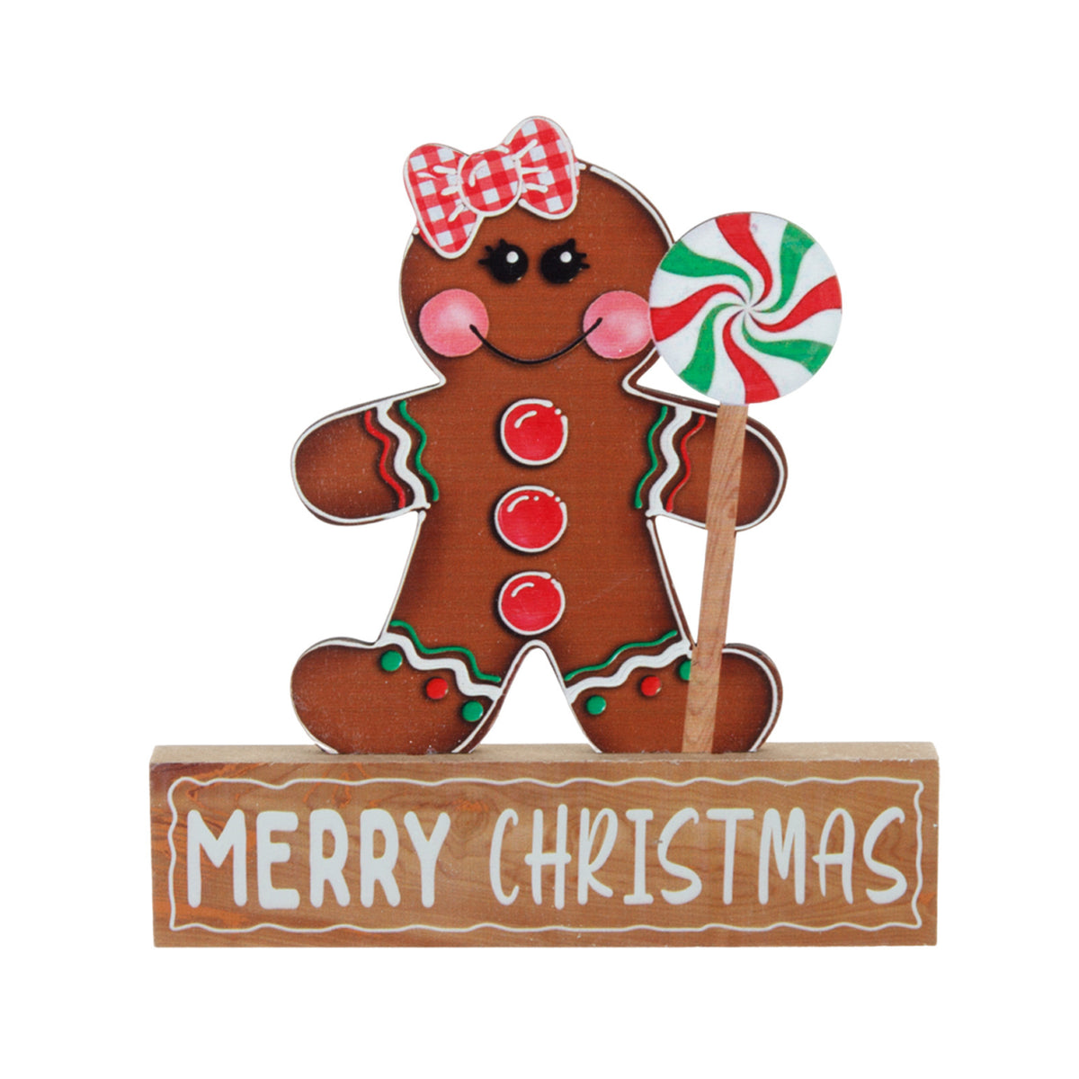 Christmas Wooden Tabletop Decorations, 9-Piece Set