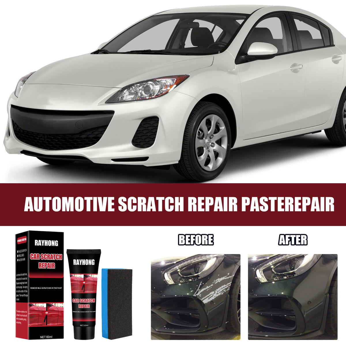 Car Scratch Repair Paste for Mild Paint Scuffs at Home