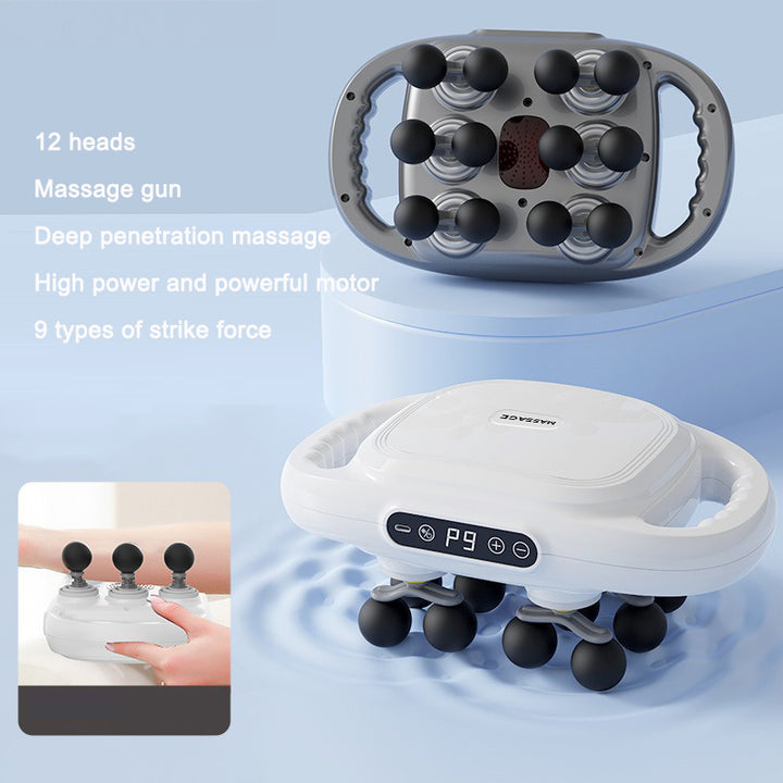 Multi-Head Massage Gun with 12 Heads for Sore Muscles