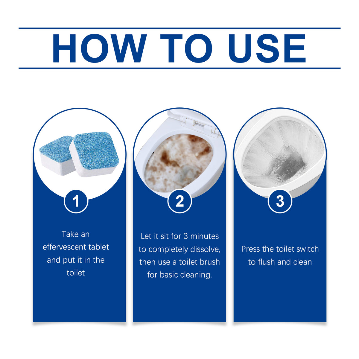 Toilet Cleaning Tablets for Weekly Deep Bowl Cleaning