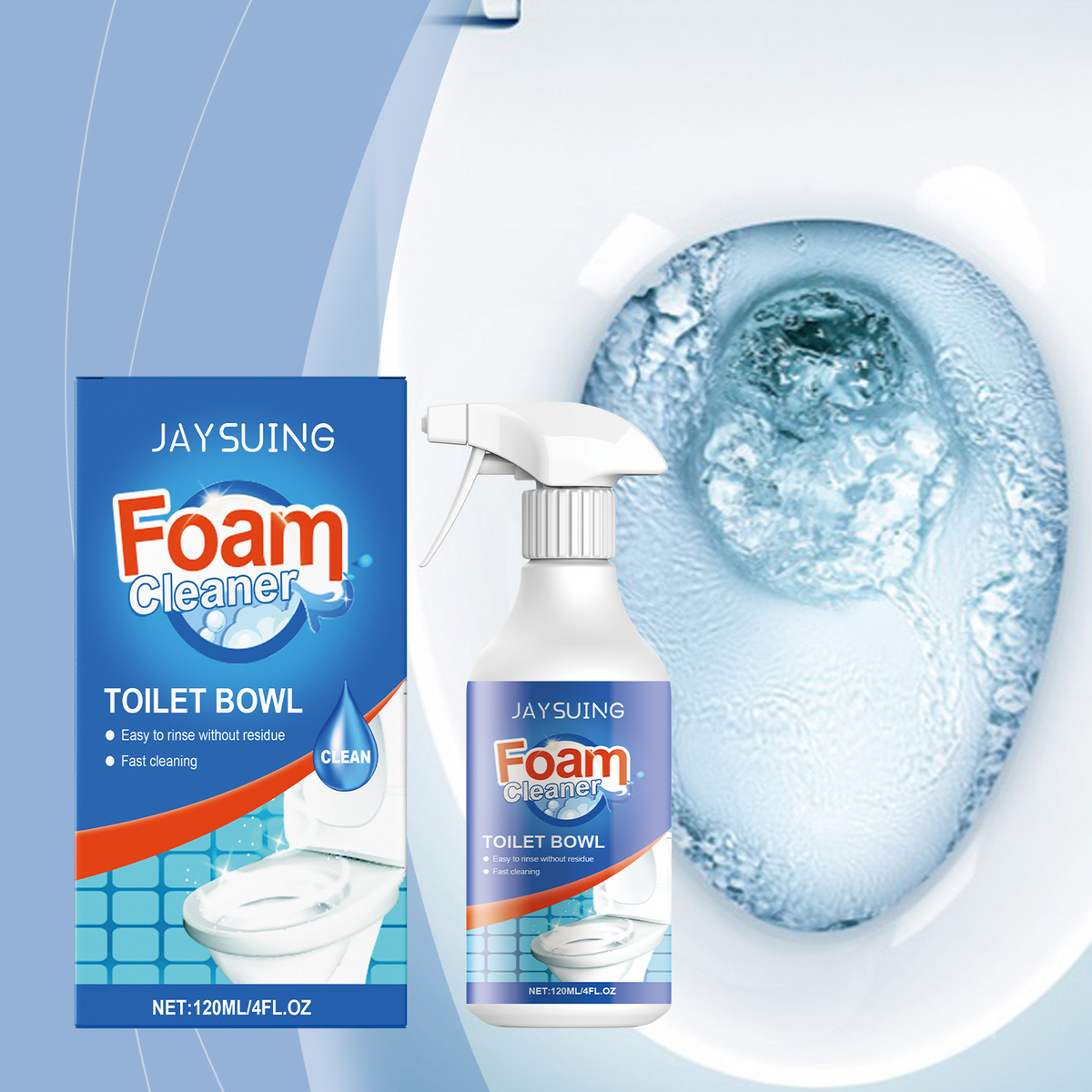 Foam Toilet Bowl Cleaner for Fast, Fresh Daily Cleaning