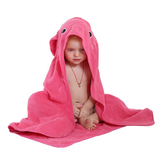 Kids Hooded Bath Towel for Cozy Toddler Drying Warmth