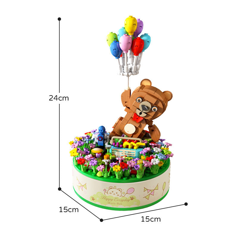 Carousel Music Box Building Toy for Screen-Free Play