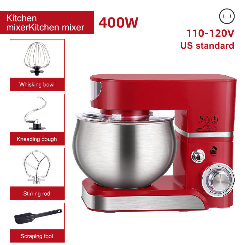400W Stand Mixer: 6 Speeds for Dough, Eggs and Batter