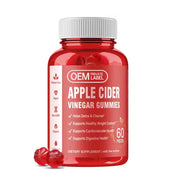 Apple Cider Vinegar Gummies bottle with two gummy pieces displayed in front