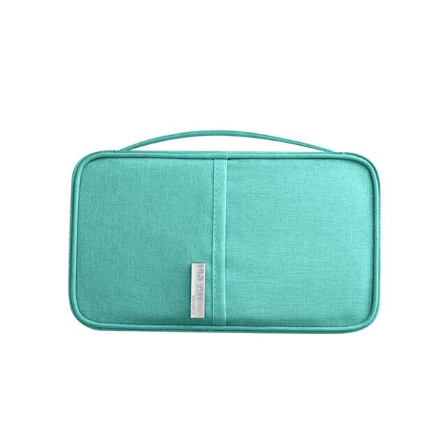 Travel Document Organizer Passport Holder with Zipper