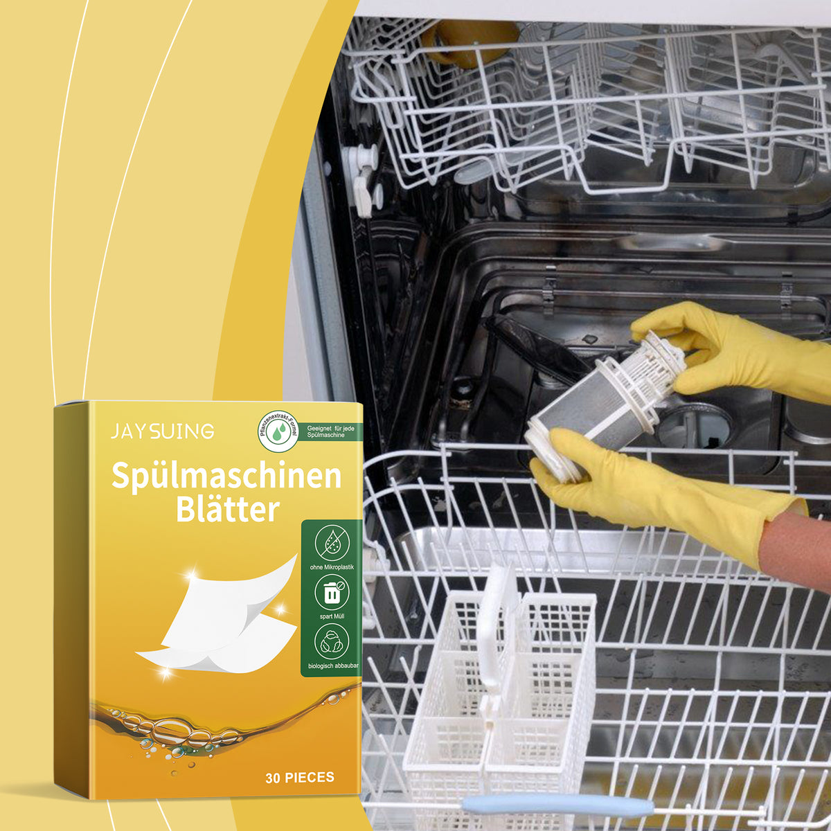 Dishwasher Detergent Sheets for Grease-Free, Clean Dishes