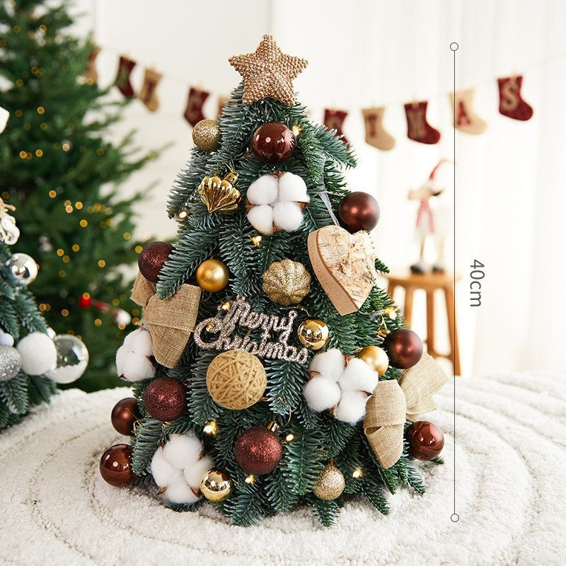 Desktop Christmas Tree Decor With Warm LED Lights