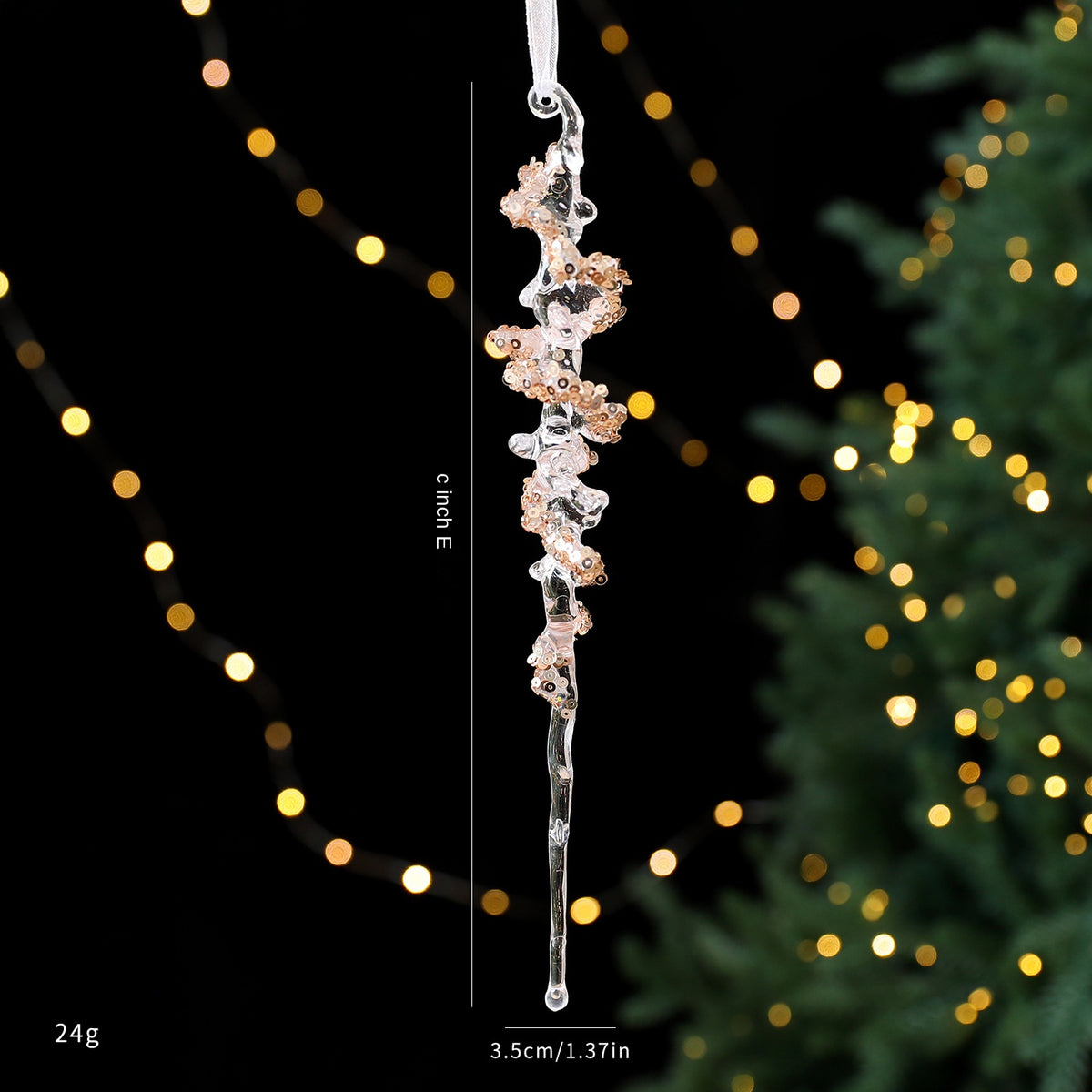 Sequin Acrylic Christmas Ornaments for Elegant Trees