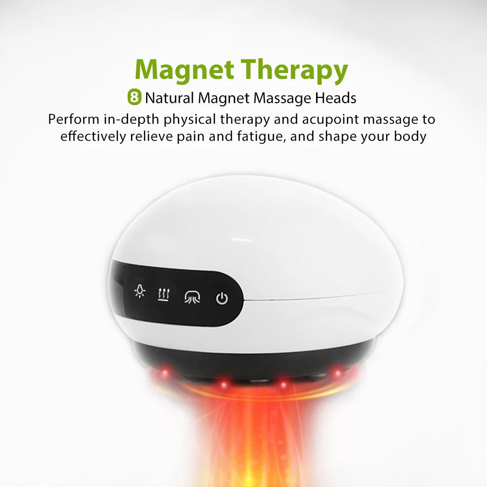 Gua Sha Cupping Therapy Device — Red Light & Heat, LCD