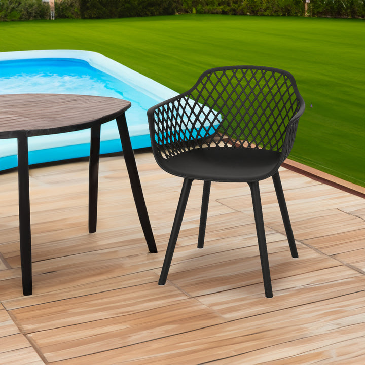 Open Lattice Outdoor Dining Chair for Patios & Decks