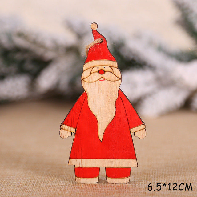 Wooden Christmas Tree Ornament Woodland Centerpiece