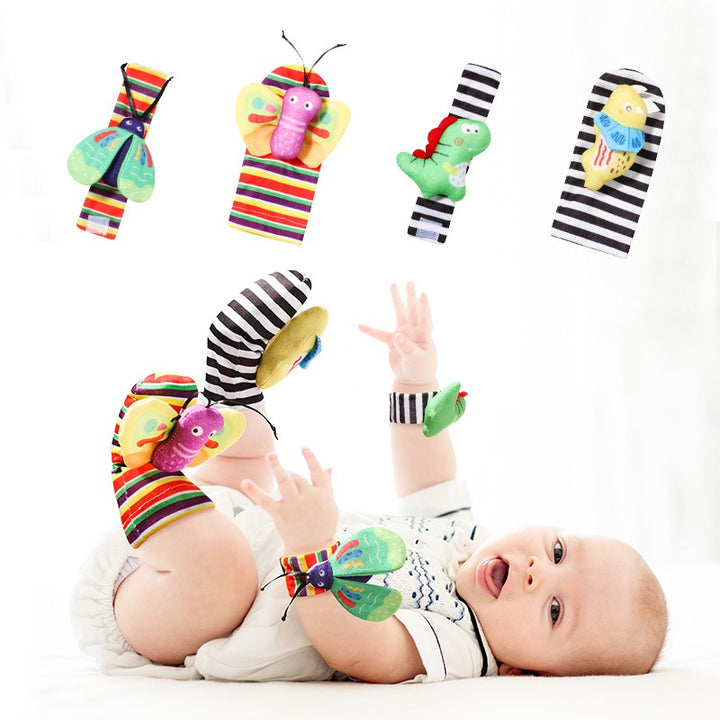 Baby Wrist Rattles for Sensory Play and Tummy Time