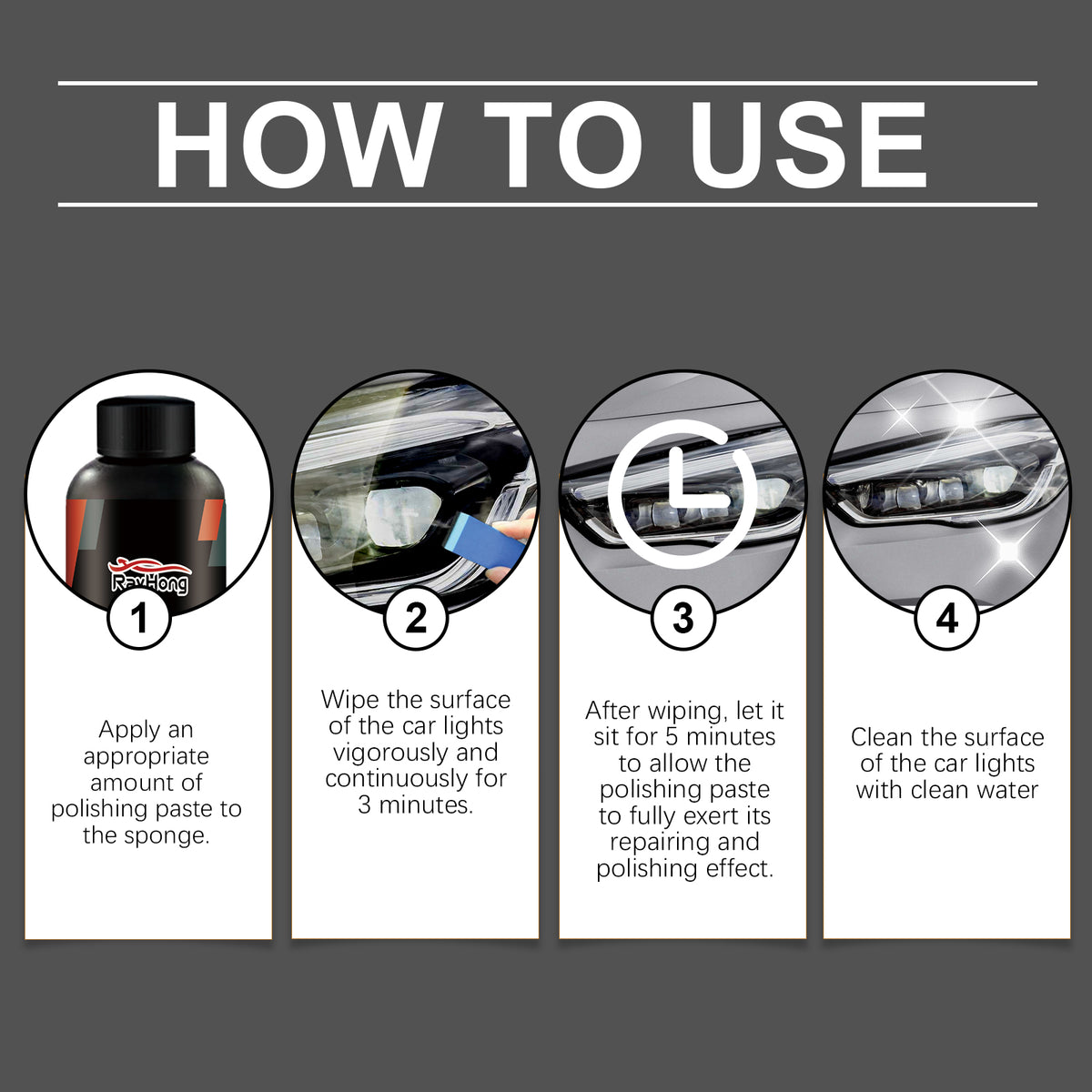 Car Headlight Restoration Paste for Clearer Lenses