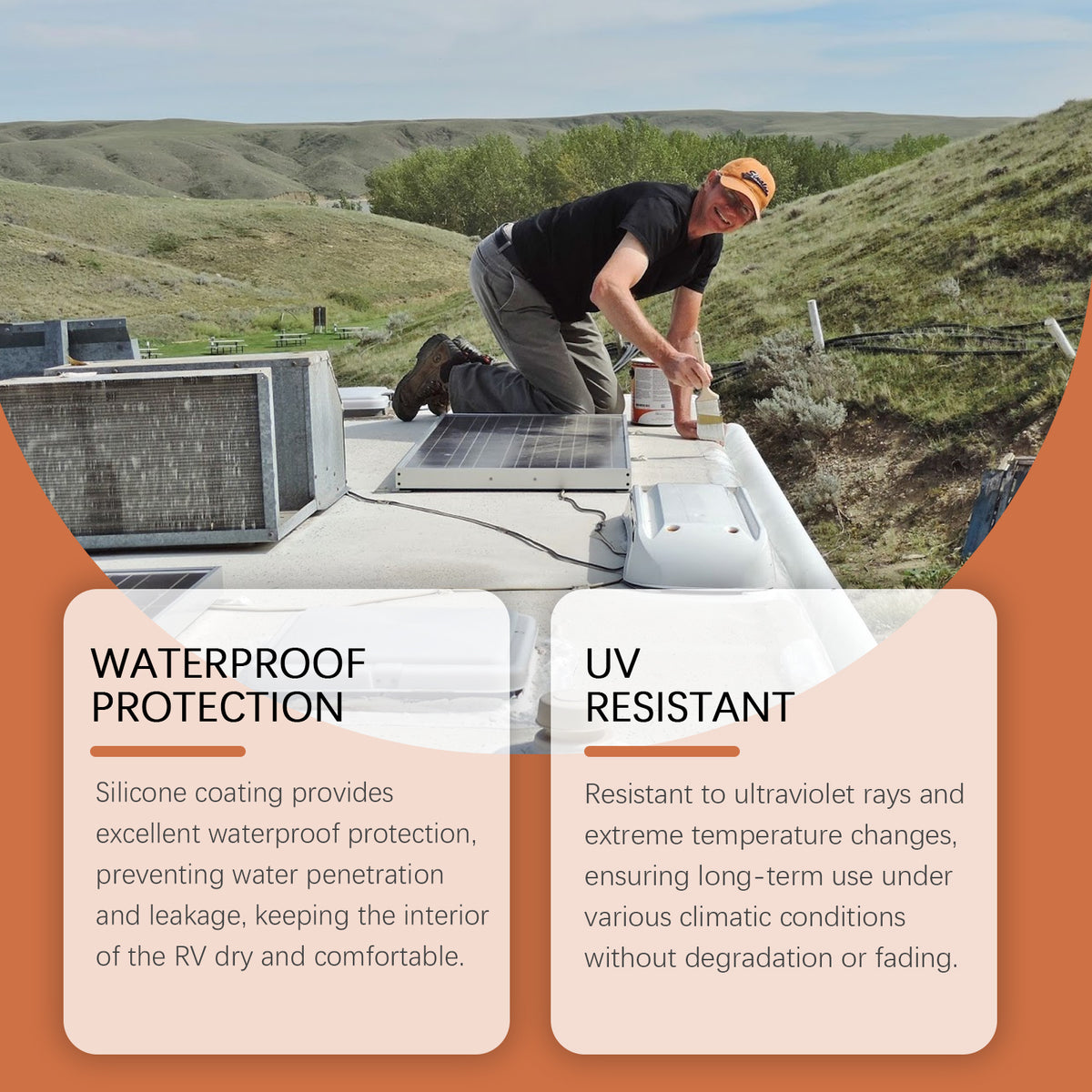 Silicone RV Roof Coating for Waterproof Leak Repair