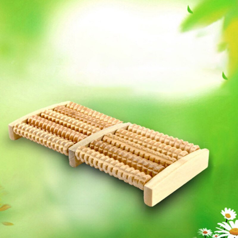 Wooden Foot Massager — Stress-Relieving Acupressure Roller