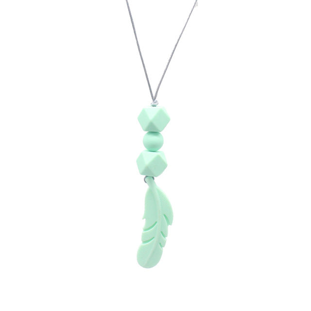 Silicone Teething Necklace for Moms | Soft Chewable