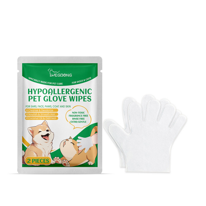 Pet Cleaning Gloves for Gentle Between-Bath Grooming