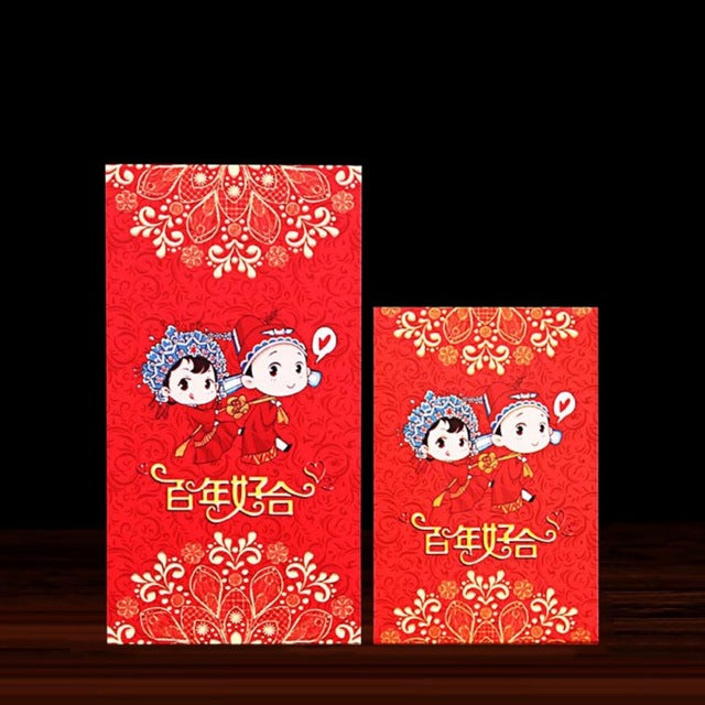 Red Brocade Gift Envelopes for Auspicious Giving