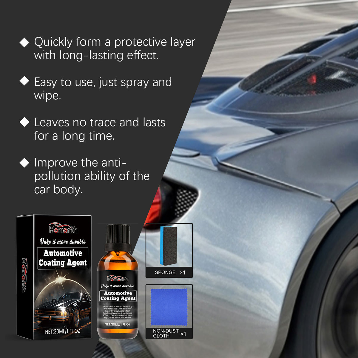 Automotive Nano Coating for Glossy Paint Protection