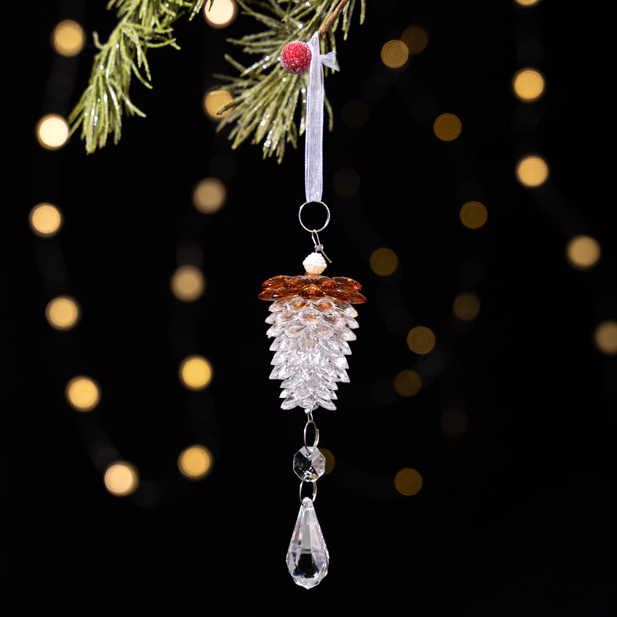 Acrylic Pinecone Ornaments for Sparkling Christmas Trees