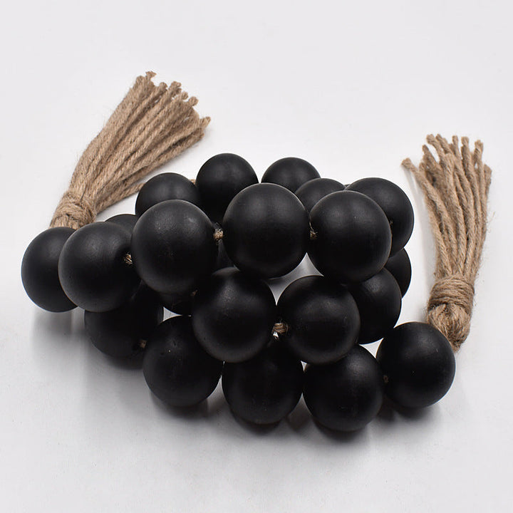 4cm Wood Bead Garland for Rustic Farmhouse Home Decor