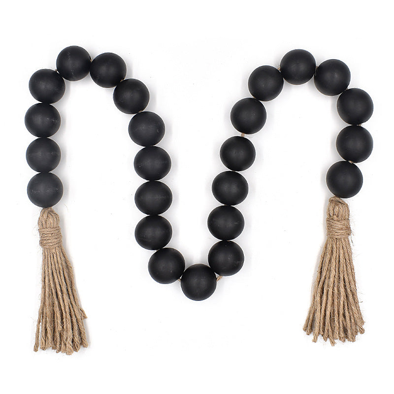 4cm Wood Bead Garland for Rustic Farmhouse Home Decor
