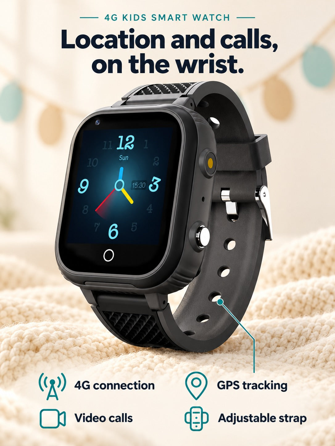 4G Kids Smart Watch with GPS Tracking and Video Calls