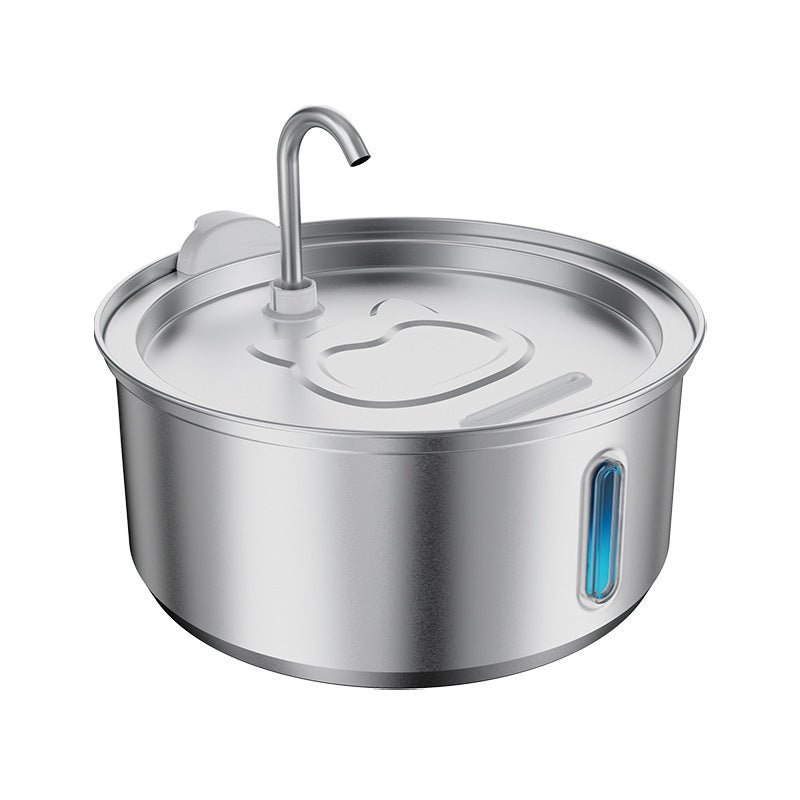 4L Stainless Steel Pet Water Fountain, Quiet Hydration
