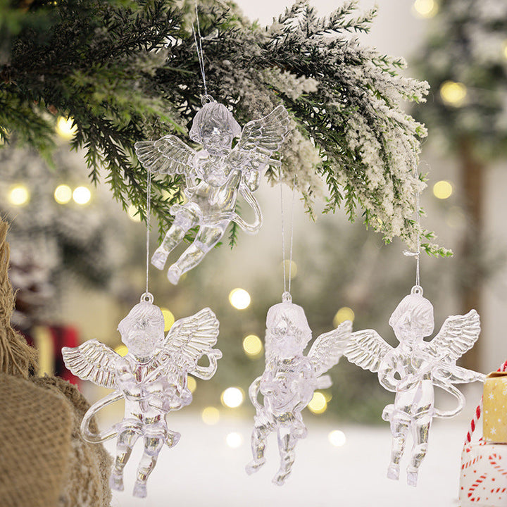 Christmas Angel Ornaments - Elegant Acrylic Tree Decor